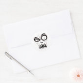 Nosferatu Vampire Face Ronde Sticker (Envelop)
