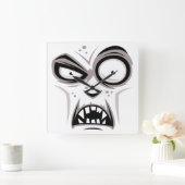 Nosferatu Vampire Face Vierkante Klok (Huis)