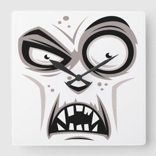 Nosferatu Vampire Face Vierkante Klok (Voorkant)