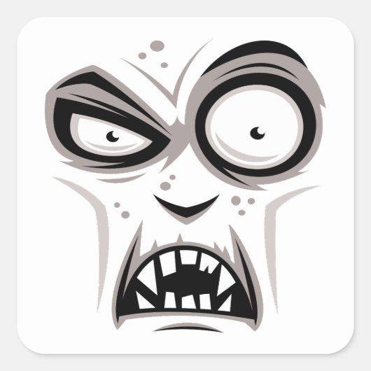 Nosferatu Vampire Face Vierkante Sticker (Voorkant)