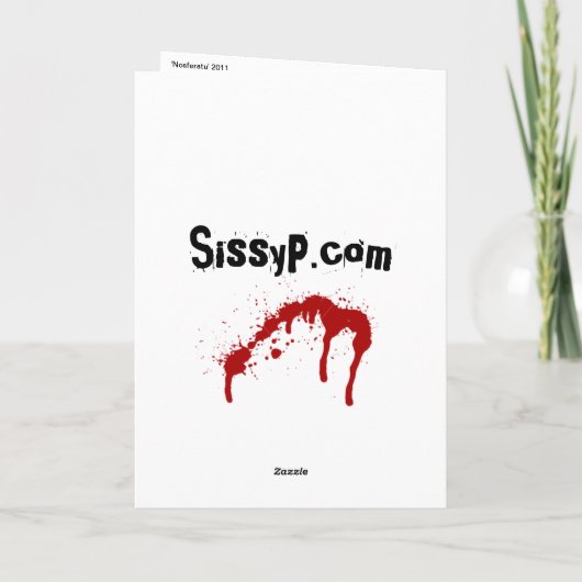 'Nosferatu' Verjaardag Kaart (Achterkant)