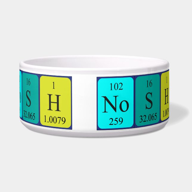 Nosh Periodic Table Name pet bowl 3A Voerbakje (Rechts)