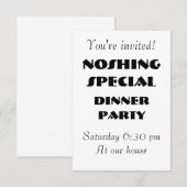 NOSHING SPECIALE Partij Uitnodiging -  (Voorkant / Achterkant)