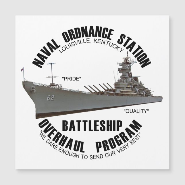 NOSL Battleship Revisieprogramma Flat Magnet (Voorkant)