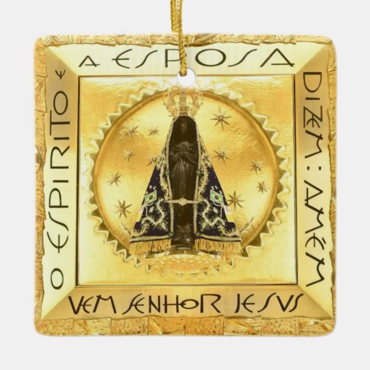 Nossa Senhora da Conceição Aparecida Keramisch Ornament (Voorkant)