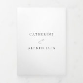 Nosso Casamento English Portuguese Wedding Drieluik Uitnodiging (Cover)