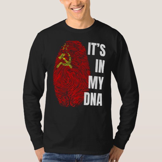 Nostalgia Dna Fingerprint van de Sovjet-Unie T-shirt (Voorkant)