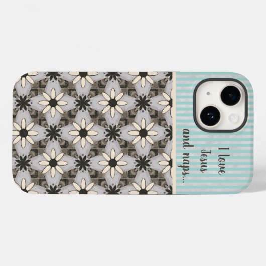  Nostalgia Floral Neutral Case-Mate iPhone Case (Achterkant (horizontaal))