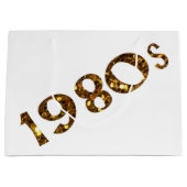 Nostalgia Gold Glitter dubbelzijdig in de jaren ta Groot Cadeauzakje (Voorkant)