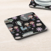 Nostalgia Illustration Pattern van de Nostalgie va Drankjes Onderzetter (Linkerzijde)