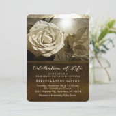 Nostalgia Memorial Service Golden Roos Kaart (Staand voorkant)