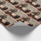 nostalgia Newspaper Retro TV  Televisie Cadeaupapier (Hoek)