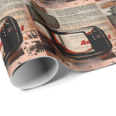 nostalgia Newspaper Retro TV  Televisie Cadeaupapier (Rol Hoek)