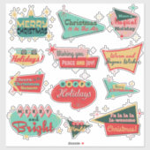Nostalgia Noel - Retro Kerst Advertentie Stickers (Vel)
