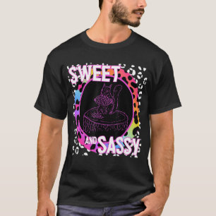 Nostalgia Rainbow Leopard Print Cute Squirrel 90s T-shirt