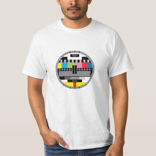 Nostalgia Retro TV Monoscopie Geen signaalteken T-shirt (Voorkant)