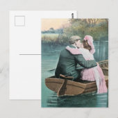 Nostalgia True Lovers Kiss Briefkaart (Voorkant / Achterkant)