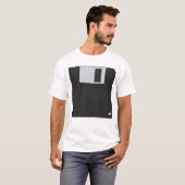Nostalgic 3½ inch Diskette Retro Floppy Disk T-shirt (Voorkant volledig)