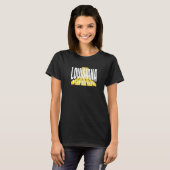 Nostalgic Baton Rouge Cool Purple & Yellow Louisia T-shirt (Voorkant volledig)