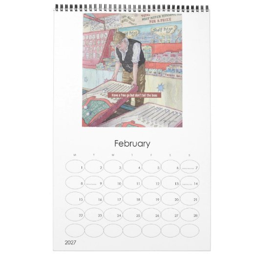 NOSTALGIC CALENDAR KALENDER (Feb 2027)