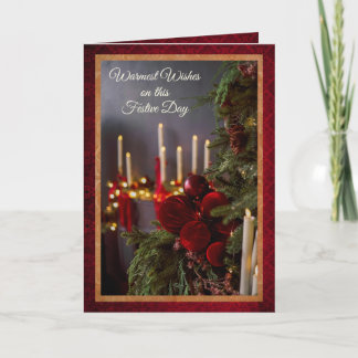 Nostalgic Candlelit Tree Christmas Card Feestdagen Kaart