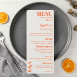 Nostalgic Charm Retro Wedding Menu<br><div class="desc">Celebrate in style with these very trendy 70's retro style wedding menu cards. This design is easy to personalize with your special event wording and your guests will be thrilled when they see these fabulous menus. Matching items can be found in the collection.</div>