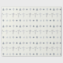 Nostalgic Christmas Ornament Stripe Wrapping Paper Cadeaupapier