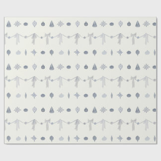 Nostalgic Christmas Ornament Stripe Wrapping Paper Cadeaupapier