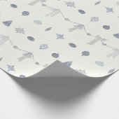 Nostalgic Christmas Ornament Stripe Wrapping Paper Cadeaupapier (Hoek)