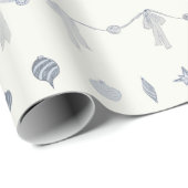 Nostalgic Christmas Ornament Stripe Wrapping Paper Cadeaupapier (Rol Hoek)