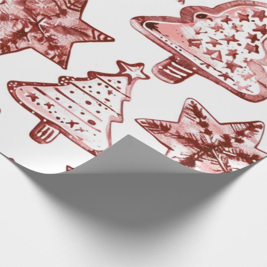 Nostalgic Christmas Red Cadeaupapier (Hoek)