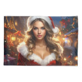 Nostalgic Christmas Santa Girl Kussensloop (Achterkant-Links)