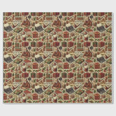 Nostalgic Christmas Wrapping Paper for Grandfather Cadeaupapier (Vlak)