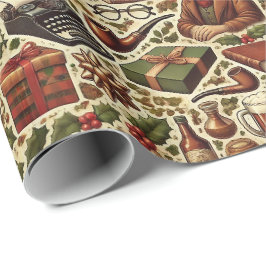 Nostalgic Christmas Wrapping Paper for Grandfather Cadeaupapier