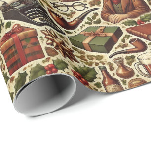 Nostalgic Christmas Wrapping Paper for Grandfather Cadeaupapier
