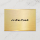 Nostalgic Classic Look Oude Stijl Tekst Goud  Visitekaartje (Voorkant)