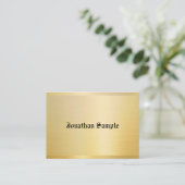 Nostalgic Classic Look Oude Stijl Tekst Goud Visitekaartje (Staand voorkant)