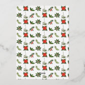 Nostalgic Coffee Grinder |Kardinaal kerstfeest Folie Uitnodiging (Achterkant)