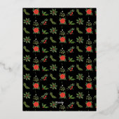 Nostalgic Coffee Grinder |Kardinaal kerstfeest Folie Uitnodiging (Achterkant)