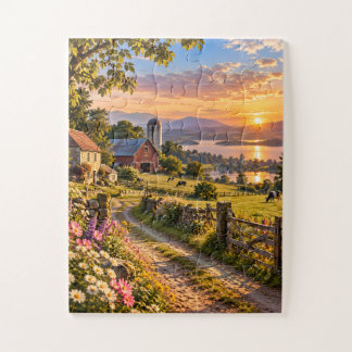 Nostalgic Countryside Sunset Jigsaw Puzzle Legpuzzel