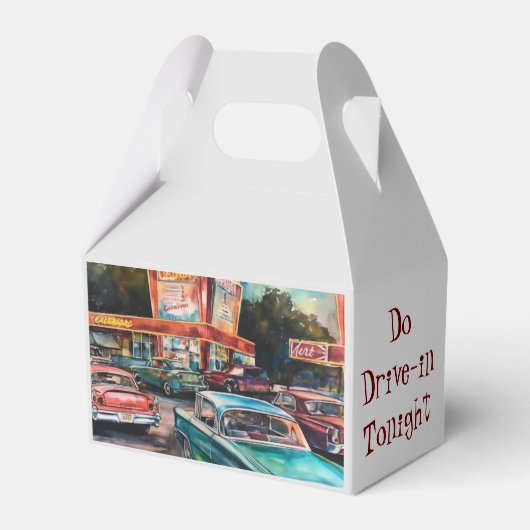 Nostalgic Era Drive-in Grafische Print Bedankdoosjes (Achterkant)