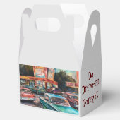 Nostalgic Era Drive-in Grafische Print Bedankdoosjes (Geopend)