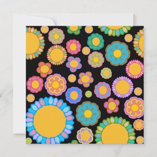 Nostalgic Flora Black Kaart (Voorkant)