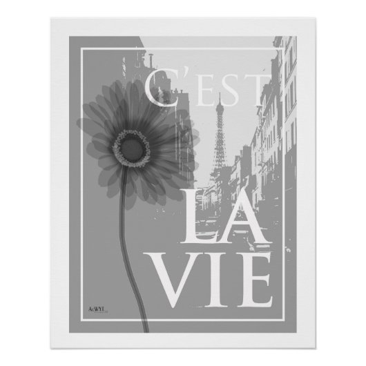 nostalgic flower art -gerbera- perfect poster (Voorkant)