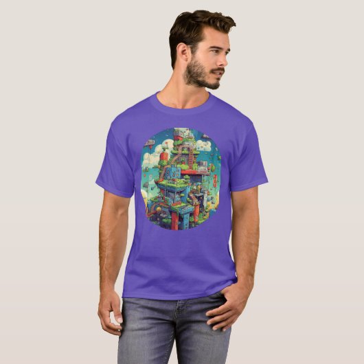 Nostalgic Gaming Delight Relive Pielated Adventu f T-shirt (Voorkant volledig)