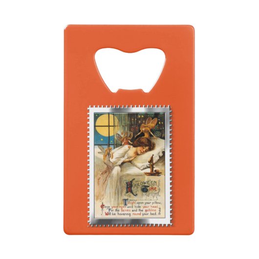 Nostalgic Halloween Slumber Goblins and Fairies Creditkaart Flessenopener (Voorkant)