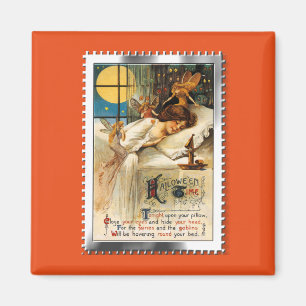 Nostalgic Halloween Slumber Goblins and Fairies Magneet