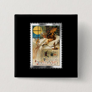 Nostalgic Halloween Slumber Goblins and Fairies Vierkante Button 5,1 Cm