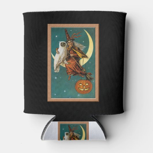 Nostalgic Happy Halloween Witch & Owl Blikjeskoeler (Voorkant)