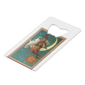 Nostalgic Happy Halloween Witch & Owl Creditkaart Flessenopener (Achterkant Gekanteld)